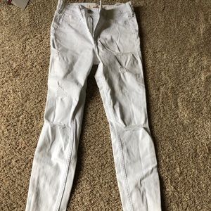 Hollister Skinny Small Ripped White Jeans